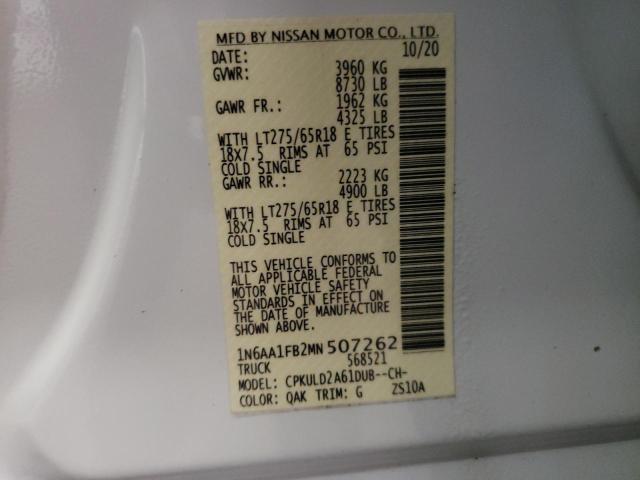 1N6AA1FB2MN507262 Nissan Titan Xd Sv