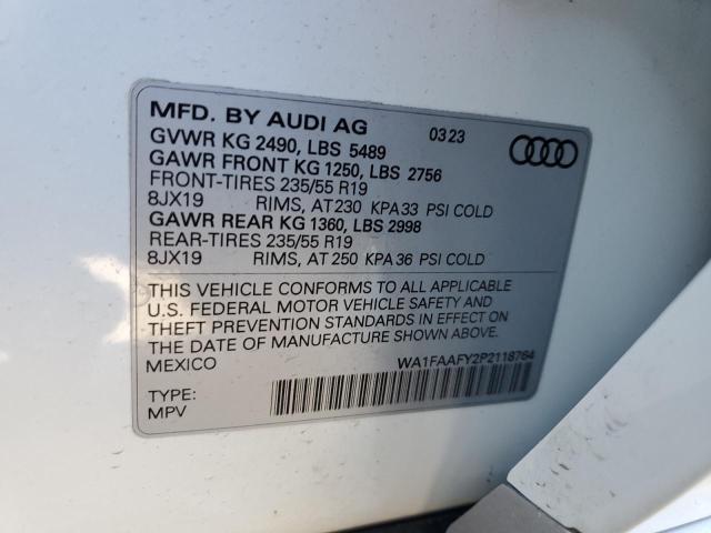 WA1FAAFY2P2118764 Audi Q5 Prestige 45