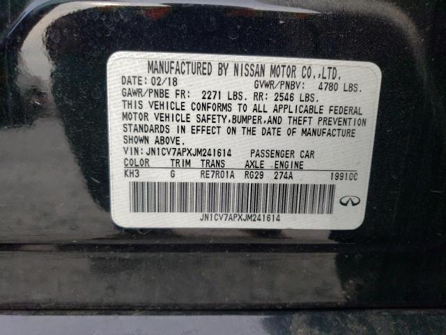 JN1CV7APXJM241614 Infiniti Q50 PURE