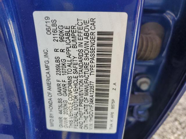 1HGCV1F34KA123577 Honda Accord Sport