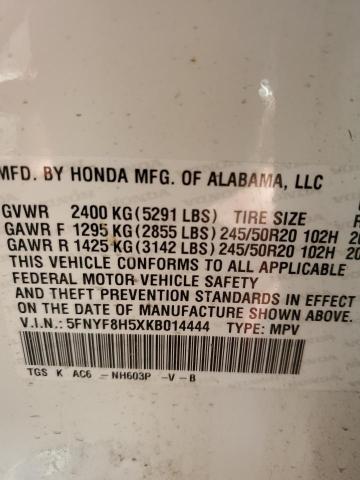 5FNYF8H5XKB014444 Honda Passport Exl