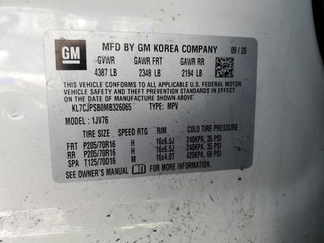KL7CJPSB0MB326065 Chevrolet TRAX 1LT