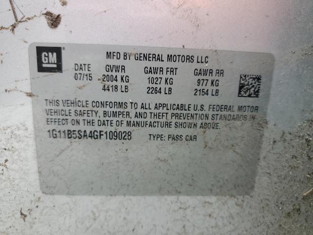 1G11B5SA4GF109028 Chevrolet Malibu Limited Ls