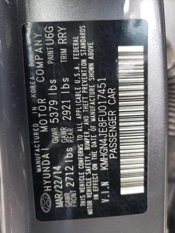 KMHGN4JE8FU017451 Hyundai Genesis 3.8l