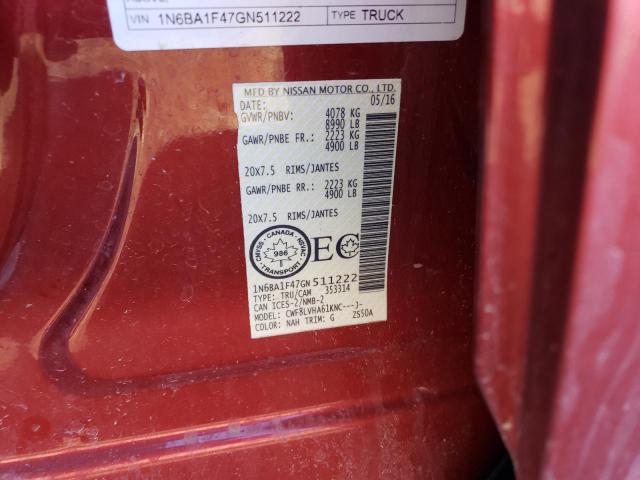1N6BA1F47GN511222 Nissan Titan Xd Sl