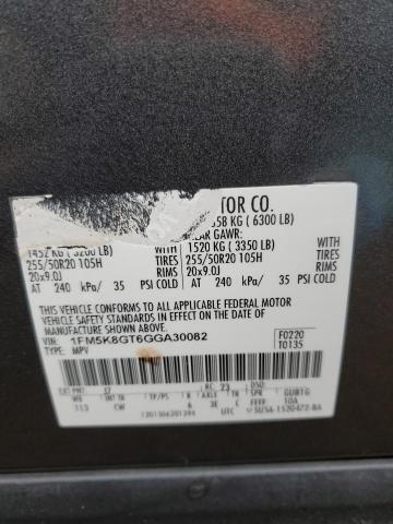 1FM5K8GT6GGA30082 Ford EXPLORER SPORT