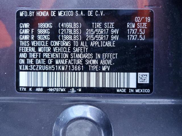 3CZRU6H51KM713661 Honda HR-V EX