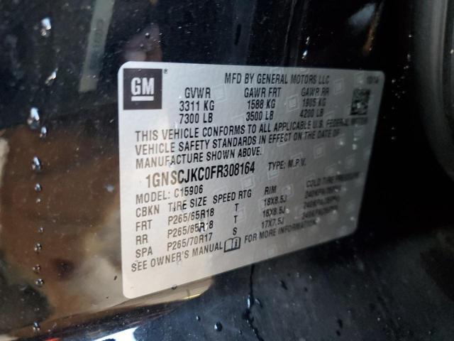 1GNSCJKC0FR308164 Chevrolet Suburban C1500 Lt