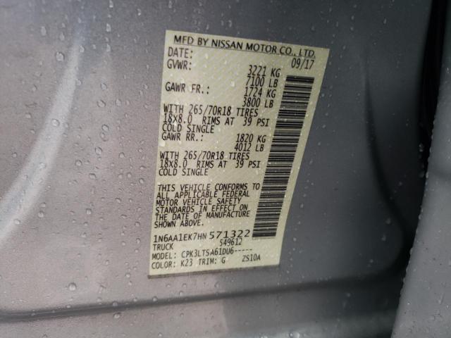 1N6AA1EK7HN571322 Nissan TITAN S