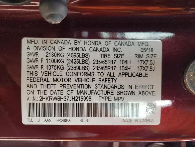 2HKRW6H37JH215998 Honda CR-V LX