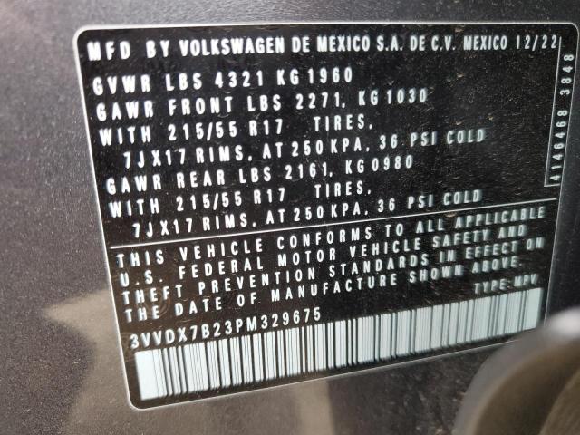 3VVDX7B23PM329675 Volkswagen TAOS S