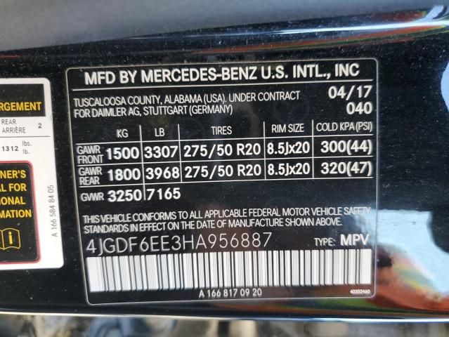 4JGDF6EE3HA956887 Mercedes-Benz Gls 450 4matic