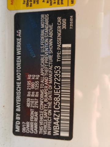 WBA4Z1C58JEC72353 BMW 430I