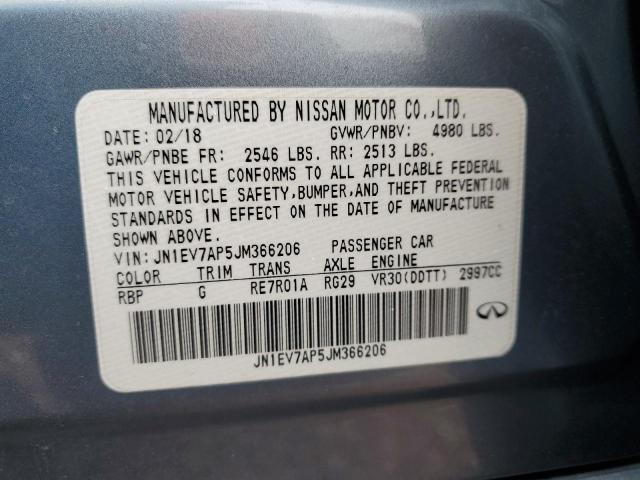 JN1EV7AP5JM366206 Infiniti Q50 LUXE