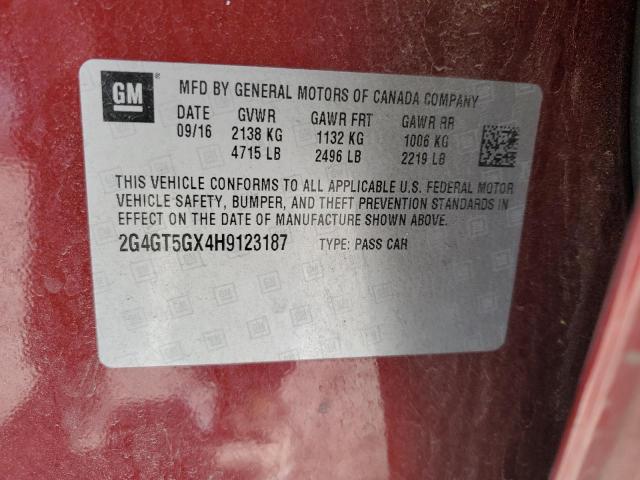 2G4GT5GX4H9123187 Buick REGAL GS