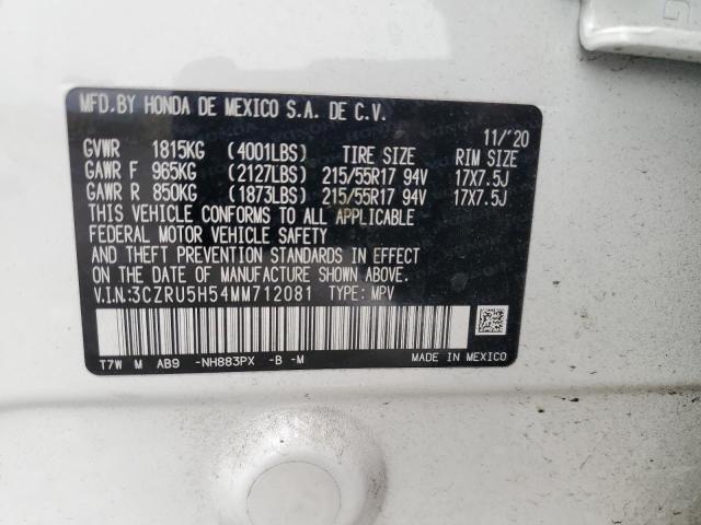 3CZRU5H54MM712081 Honda HR-V EX