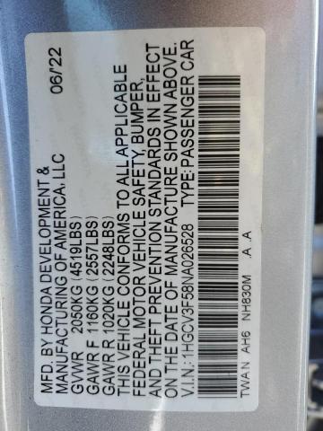 1HGCV3F58NA026528 Honda Accord Hybrid Exl