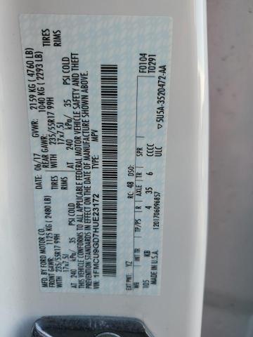 1FMCU9GD7HUE23172 Ford ESCAPE SE