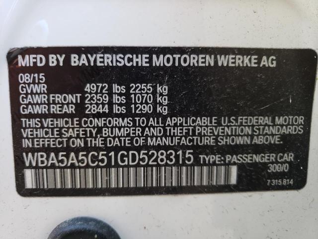 WBA5A5C51GD528315 BMW 528 I