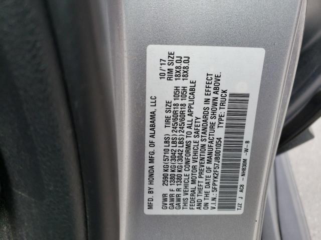 5FPYK2F57JB001054 Honda Ridgeline Rtl