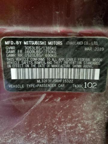 ML32F3FJ5KHF15322 Mitsubishi Mirage G4 Es