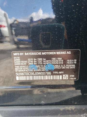 5UXKT0C56J0W00786 BMW X5 Xdr40e