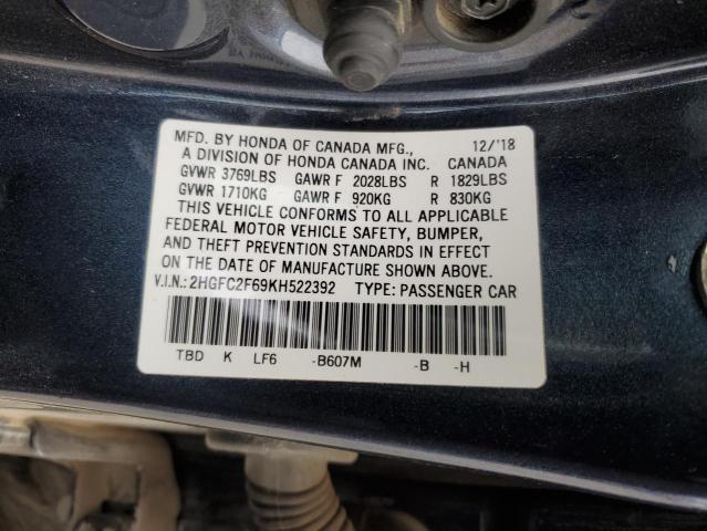 2HGFC2F69KH522392 Honda Civic Lx