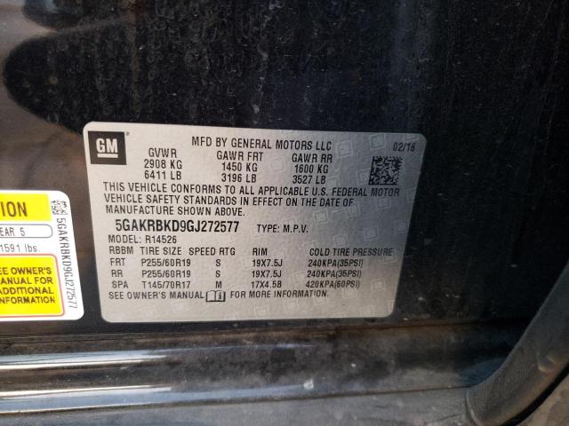 5GAKRBKD9GJ272577 Buick Enclave