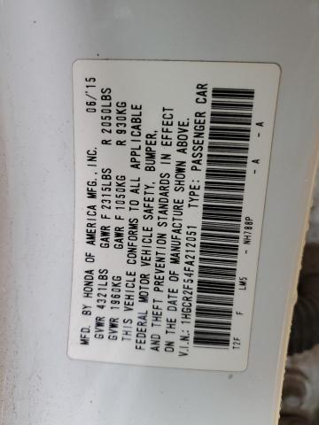1HGCR2F54FA212051 Honda Accord Sport