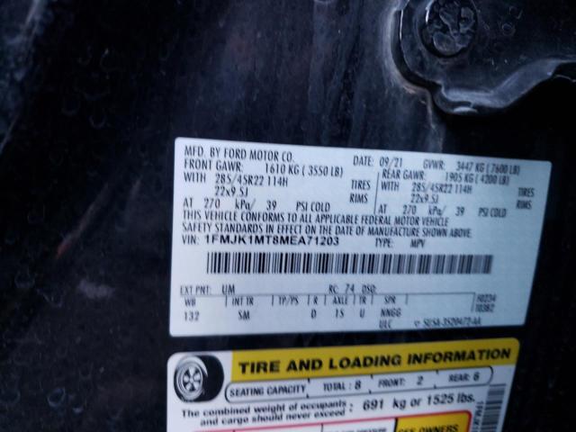1FMJK1MT8MEA71203 Ford Expedition Max Platinum