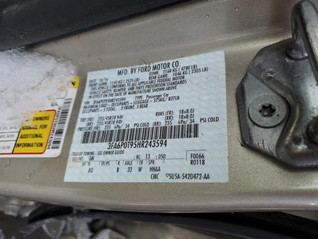 3FA6P0T95HR243594 Ford FUSION SE