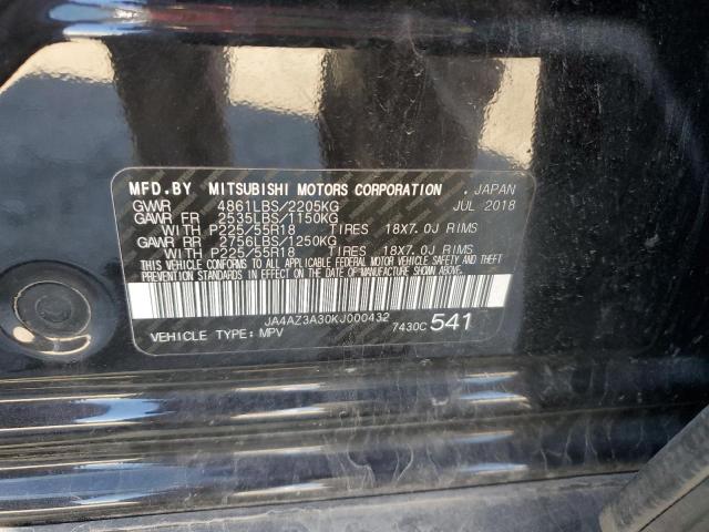 JA4AZ3A30KJ000432 Mitsubishi Outlander Se