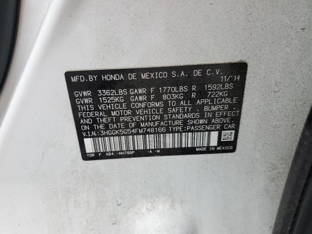 3HGGK5G54FM748166 Honda FIT LX