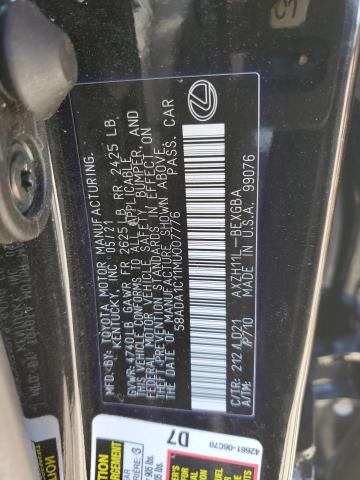 58ADA1C11MU007776 Lexus ES 300H