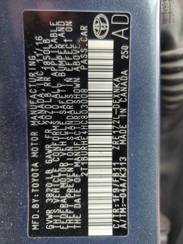 Toyota COROLLA L 2017 2T1BURHE4HC803008 Image 13