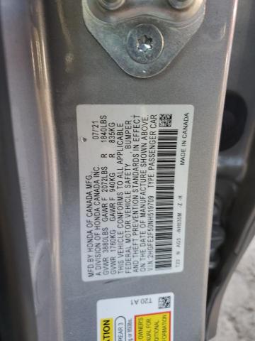 2HGFE2F50NH519709 Honda Civic Sport