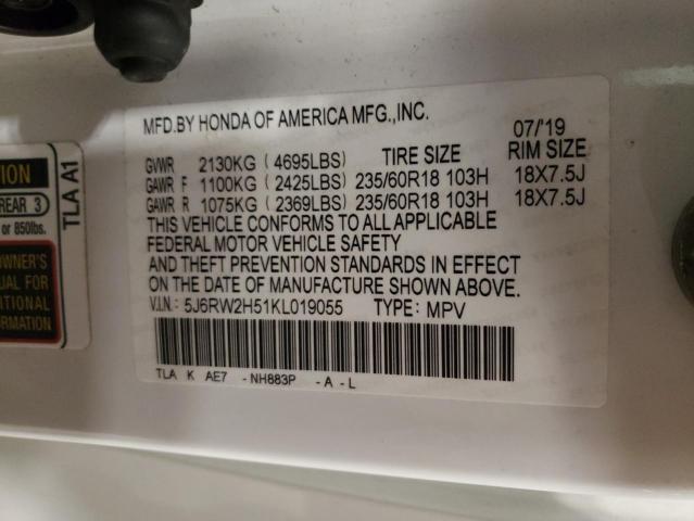 5J6RW2H51KL019055 Honda CR-V EX