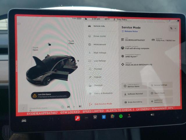 5YJ3E1EAXPF647457 Tesla MODEL 3