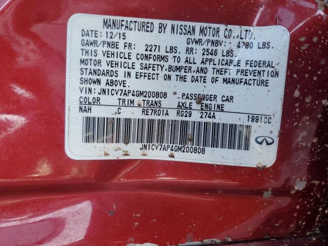 JN1CV7AP4GM200808 Infiniti Q50 BASE