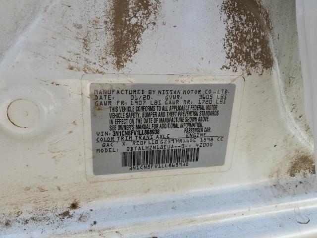 3N1CN8FV1LL868938 Nissan VERSA SR