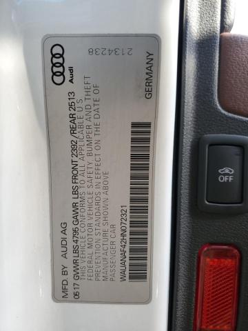 WAUANAF42HN072321 Audi A4 PREMIUM