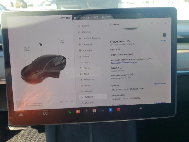 5YJ3E1EA1MF854461 Tesla MODEL 3