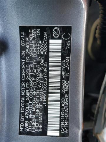 JTHBK1GG6E2148935 Lexus ES 350