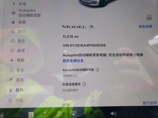 5YJ3E1EA4PF606256 Tesla MODEL 3