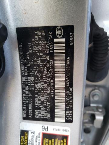 4T4BF1FK3FR450038 Toyota CAMRY LE