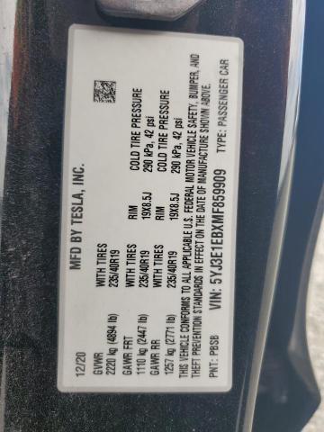 5YJ3E1EBXMF859909 Tesla MODEL 3