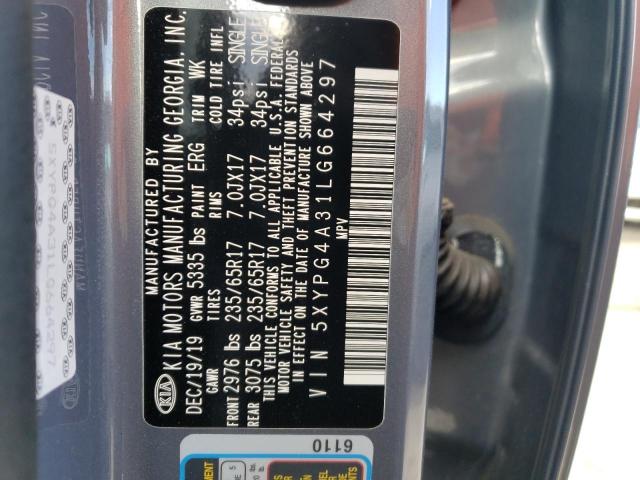 5XYPG4A31LG664297 KIA SORENTO L