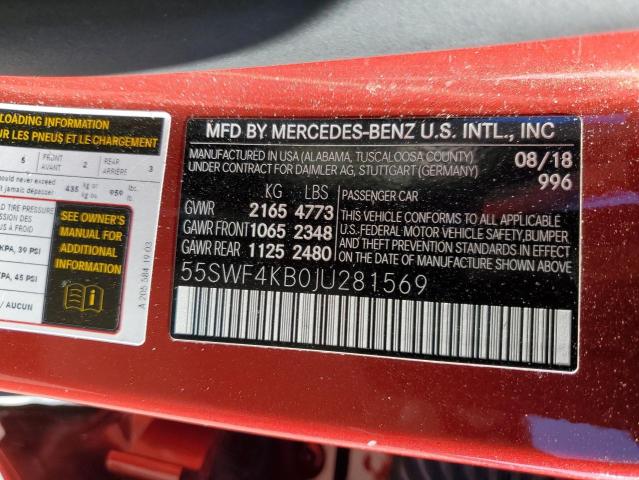 55SWF4KB0JU281569 Mercedes-Benz C 300 4matic