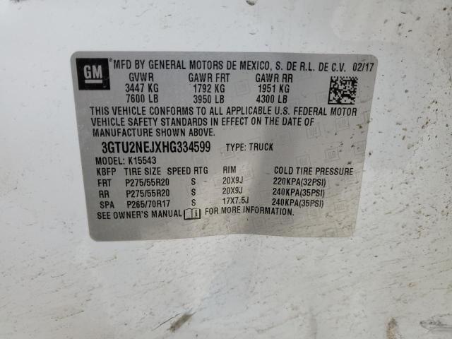 3GTU2NEJXHG334599 GMC Sierra K1500 Slt
