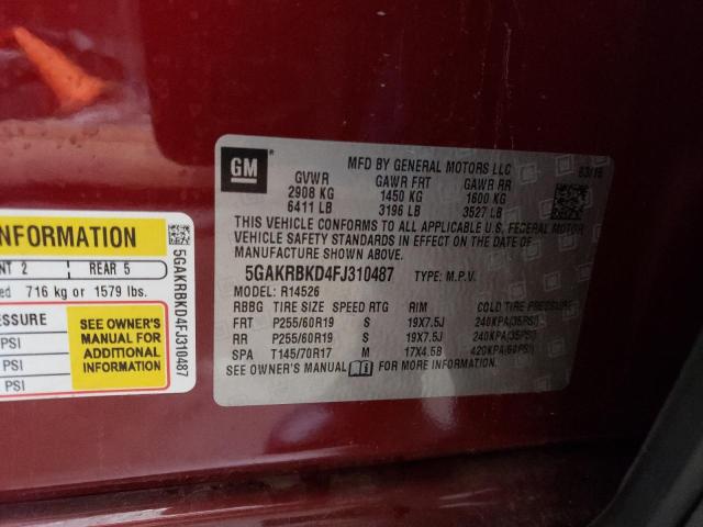 5GAKRBKD4FJ310487 Buick Enclave